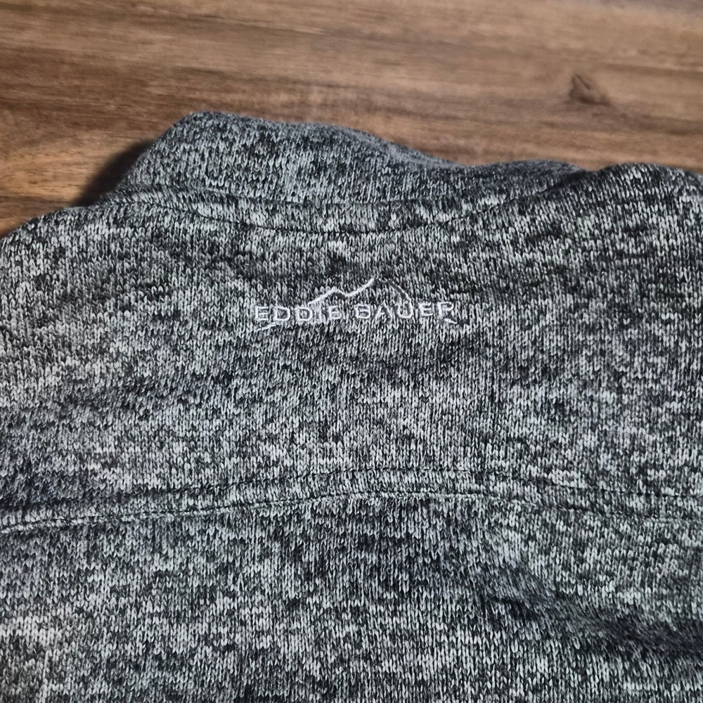 Eddie Bauer Mens Large Sweater Fleece Jacket Full Zip Snap Cabincore Outdoor - Picture 7 of 13